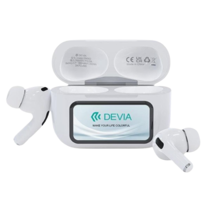 DEVIA AURICULAR BLUETOOTH CON PANTALLA TWS ANC PRO2 BLANCO